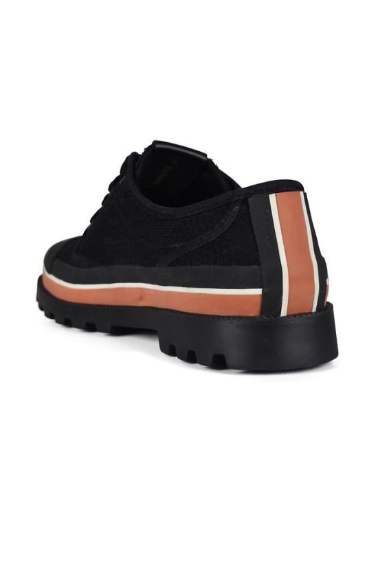  발렌티노 가라바니 드레스 슈즈 구멍이 뚫린 검은색 캔버스 레이스업 슈즈 - VALENTINO GARAVANI