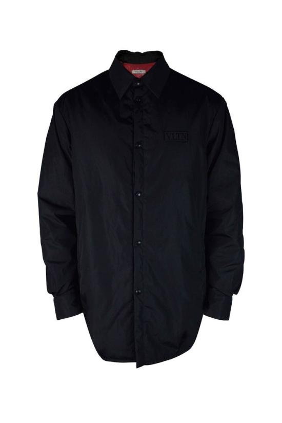  발렌티노 가라바니 자켓 엠보싱 로고가 있는 방수 재킷