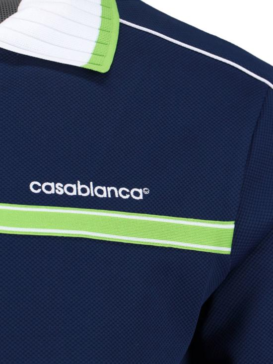 26SS 카사블랑카 긴팔 티셔츠 M SP26 JTP 391 01 NAVY Blue - CASABLANCA