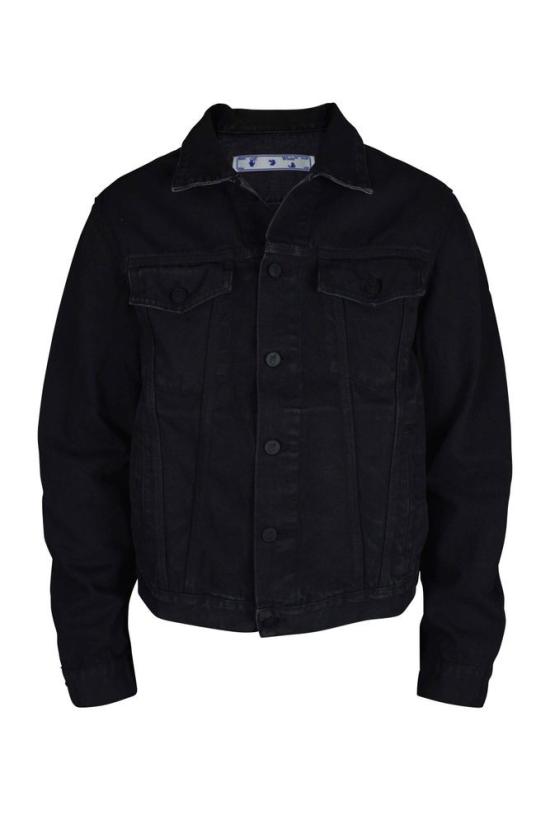  오프화이트 데님 자켓 블랙  재킷