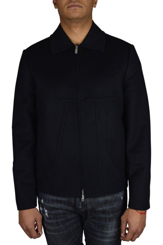  발렌티노 가라바니 자켓 Vltn 자수 장식이 있는 블랙 울 재킷 - VALENTINO GARAVANI