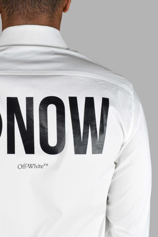  오프화이트 긴팔 셔츠 긴팔 면 - OFF WHITE