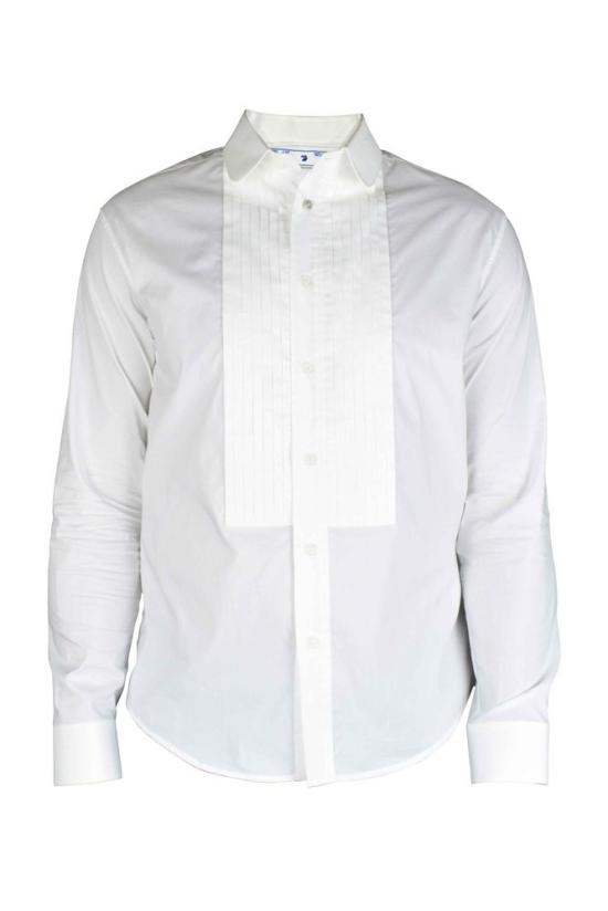  오프화이트 긴팔 셔츠 긴팔 면