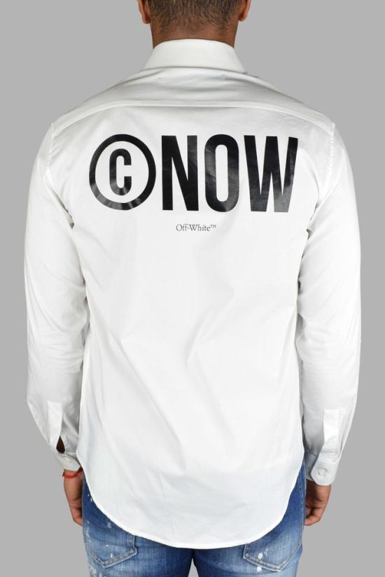  오프화이트 긴팔 셔츠 긴팔 면 - OFF WHITE