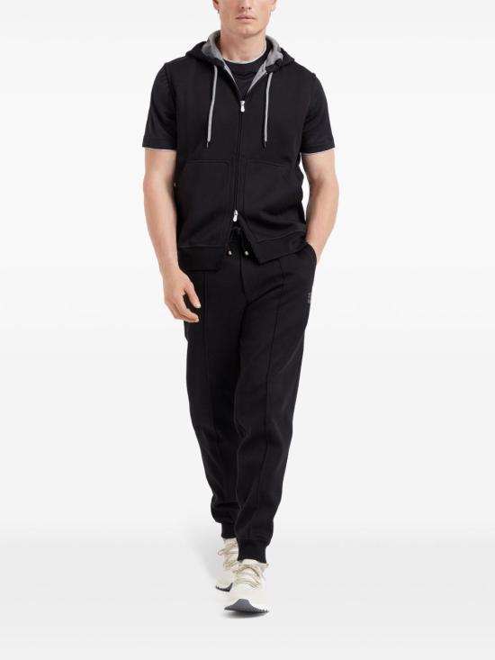 26SS 브루넬로 쿠치넬리 후드 티셔츠 MM8319079G C101 Black - BRUNELLO CUCINELLI