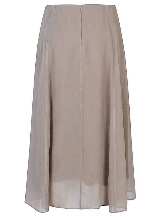 26SS 브루넬로 쿠치넬리 미디 스커트 MF940G3877 C8909 Brown - BRUNELLO CUCINELLI