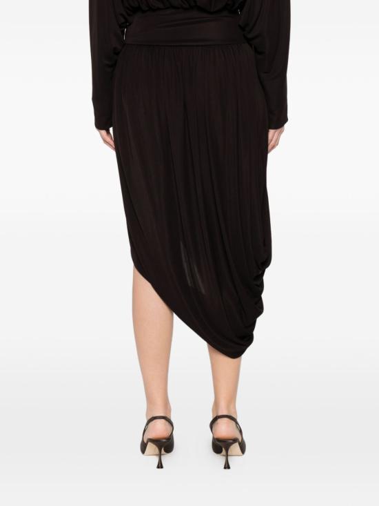 26SS 알라이아 미디 스커트 AA9J2489J077C 994 BROWN - ALAIA