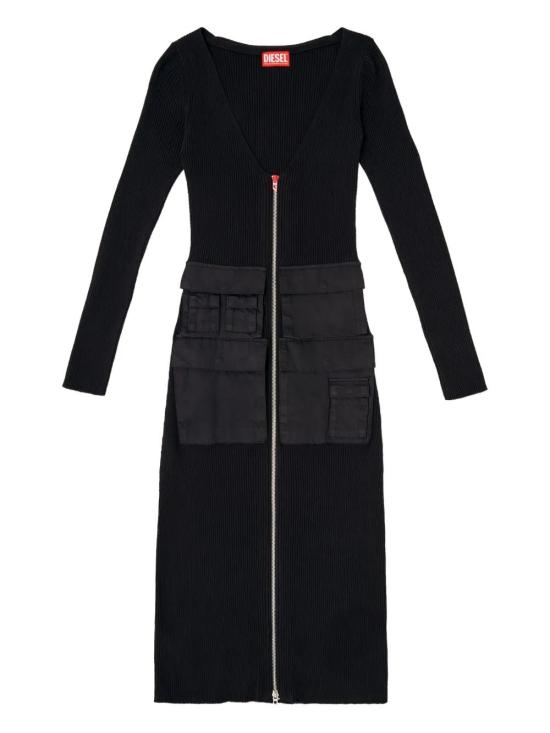 25FW 디젤 미디 원피스 A194930JLCR900 BLACK