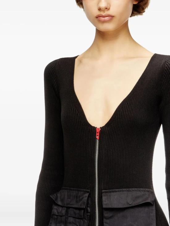 25FW 디젤 미디 원피스 A194930JLCR900 BLACK - DIESEL