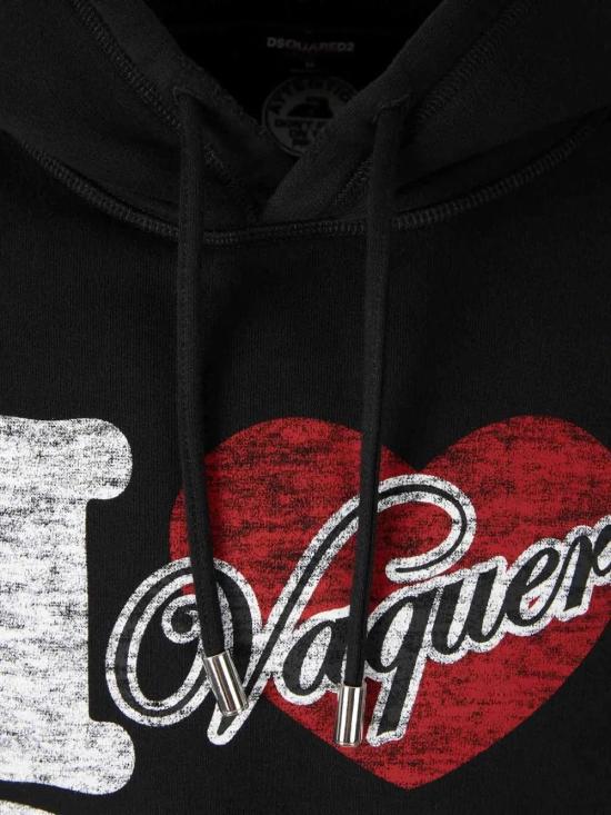 25FW 디스퀘어드2 후드 티셔츠 S71GU0747S25516900 BLACK - DSQUARED2