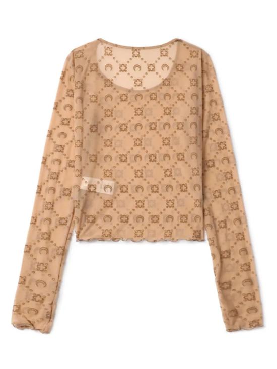 25FW 마린세르 반팔 티셔츠 WTS012ACJER0005BG60 BROWN