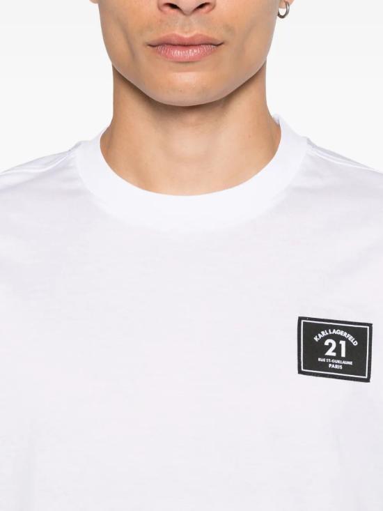 25FW 칼라거펠트 반팔 티셔츠 75500110 WHITE - KARL LAGERFELD