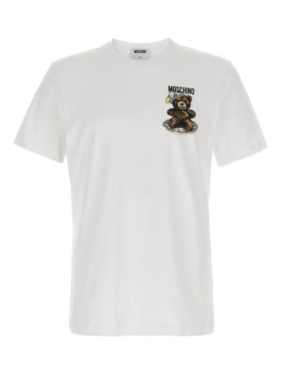 25FW 모스키노 반팔 티셔츠 252ZZ072152411001MW WHITE