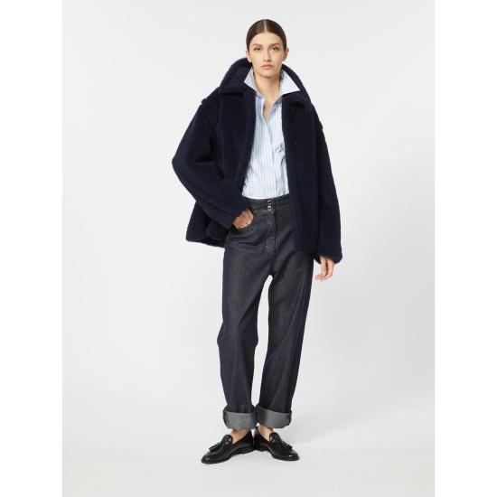 26SS 막스마라 스트레이트 팬츠 2611131011670001 BLUE - MAX MARA