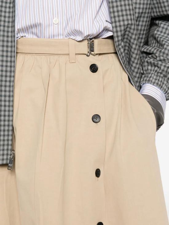 26SS 프라다 미디 스커트 P127IHSOOO17ID F0065 NUDE NEUTRALS - PRADA