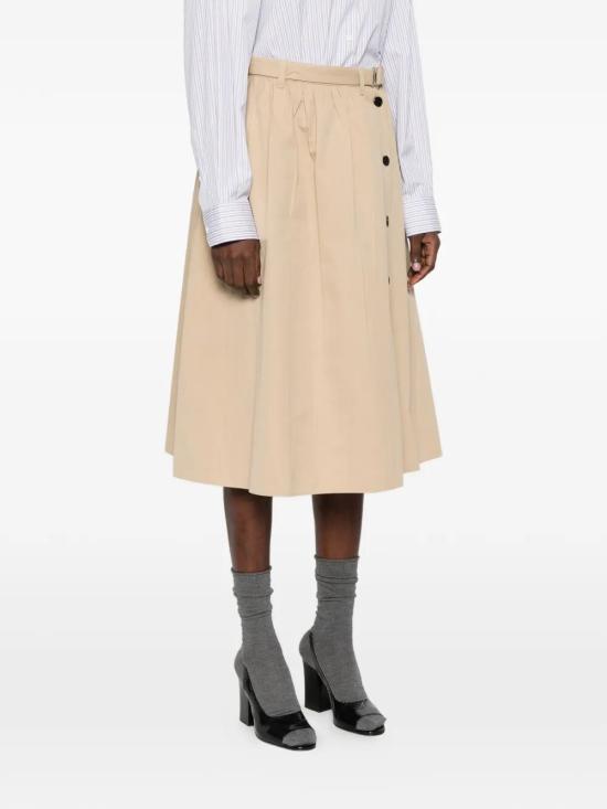 26SS 프라다 미디 스커트 P127IHSOOO17ID F0065 NUDE NEUTRALS - PRADA