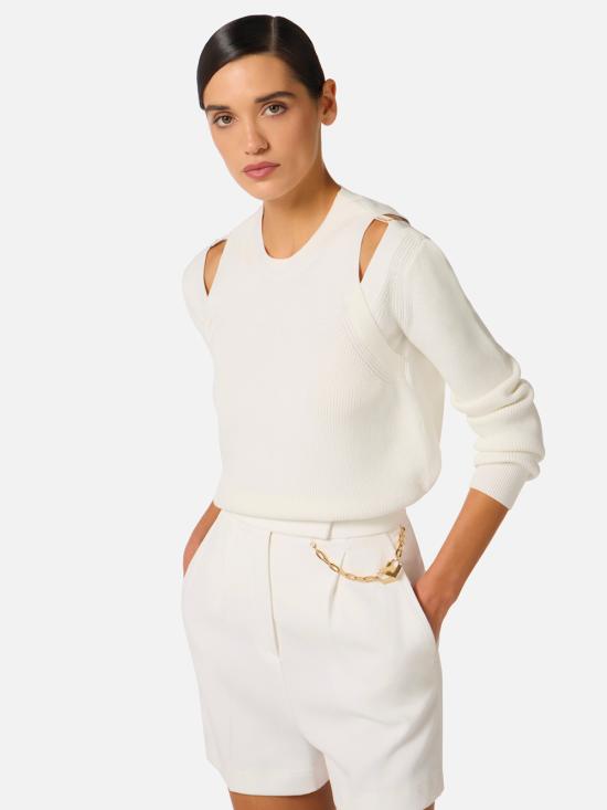 26SS 엘리자베타프랜치 스웨터 MK98S61E2 360 WHITE - ELISABETTA FRANCHI