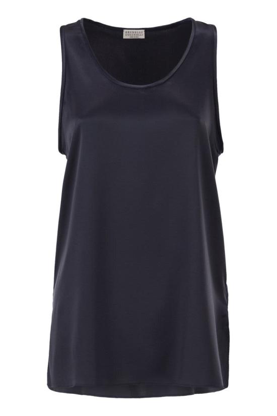 26SS 브루넬로 쿠치넬리 반팔 티셔츠 M0C59DZ300 C8901 NIGHT BLUE