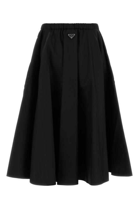 26SS 프라다 미디 스커트 21Y000SOOO1WQ8 F0002 BLACK - PRADA