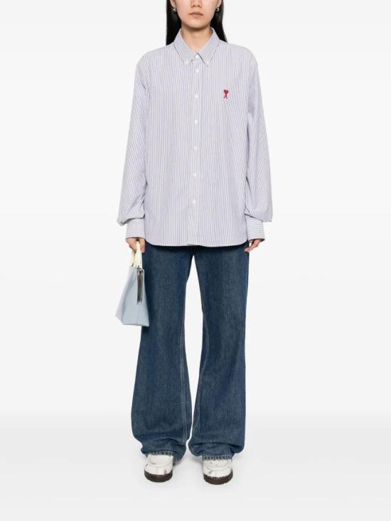 26SS 아미 긴팔 셔츠 BFUSH063CO0087 039 WHITE - AMI