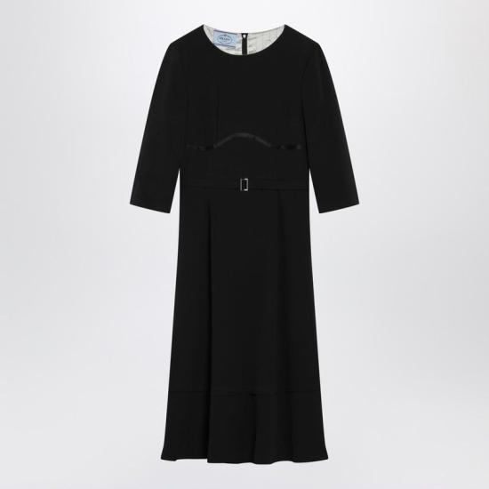 26SS 프라다 미디 원피스 P3R31ROOO19EE F0002 BLACK