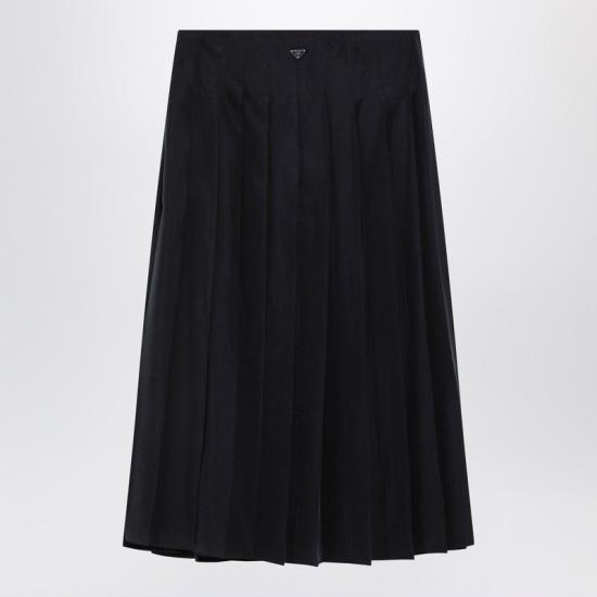 26SS 프라다 미디 스커트 P145VGOOO18X7 F0008 BLUE - PRADA