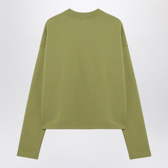 26SS 아미 스몰 하트 로고 코튼 플리스 스웨트셔츠 FSW766730 A035 GREEN - AMI