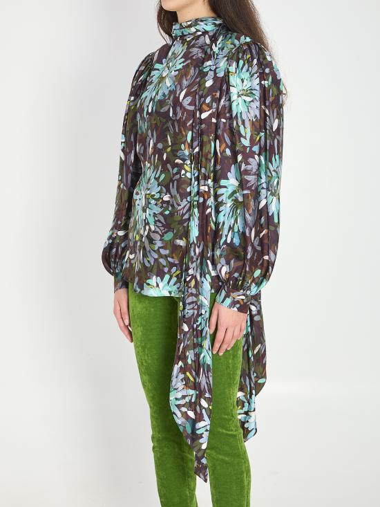 26SS 구찌 프린트 실크 트윌 셔츠 854520ZAUO0 4031 FLORAL - GUCCI