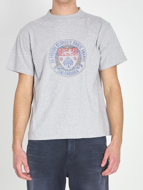 26SS 발렌시아가 반팔 티셔츠 850261TTVV3 1302 GREY