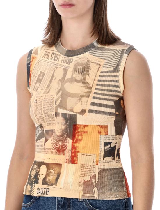 26SS 장 폴 고티에 반팔 티셔츠 TO401J026P 030830 ECRU JOURNAL - JEAN PAUL GAULTIER