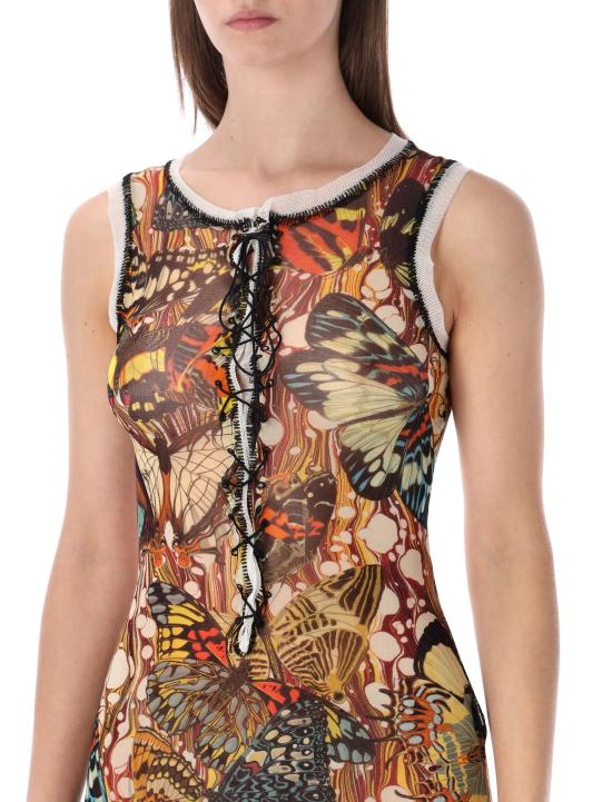 26SS 장 폴 고티에 미디 원피스 DR133M020P 1090 YELLOW MULTI - JEAN PAUL GAULTIER