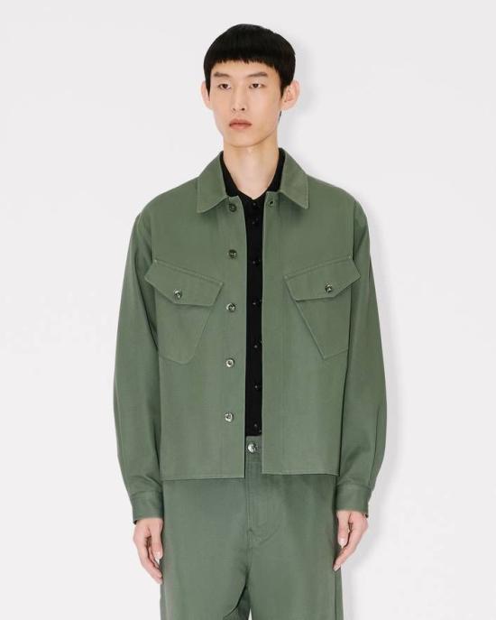 26SS 겐조 긴팔 셔츠 FG55CH5439OT 51 DARKAKHI - KENZO