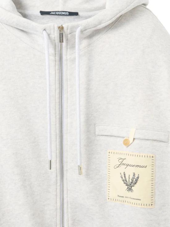 26SS 자크뮈스 후드 티셔츠 HOM00302AJ00262 9CI GREY - JACQUEMUS