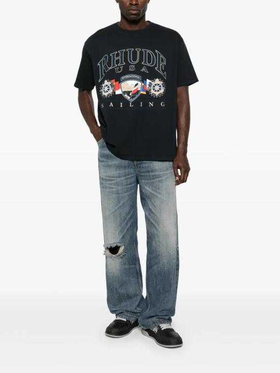 26SS 루드 반팔 티셔츠 RHPS26TT10012 3167 VINTWHITBL - RHUDE