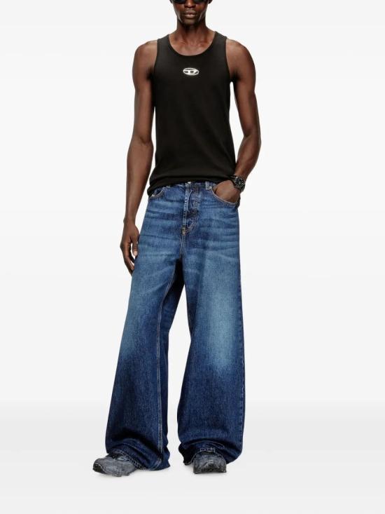 26SS 디젤 반팔 티셔츠 A217420JMBA 900 CAVIAR - DIESEL