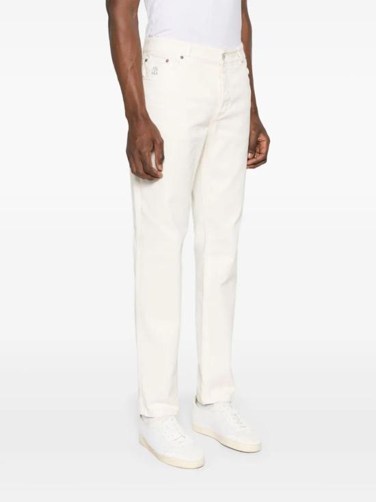 26SS 브루넬로 쿠치넬리 스트레이트 팬츠 M277PD3210 C6094 OFFWHITE - BRUNELLO CUCINELLI