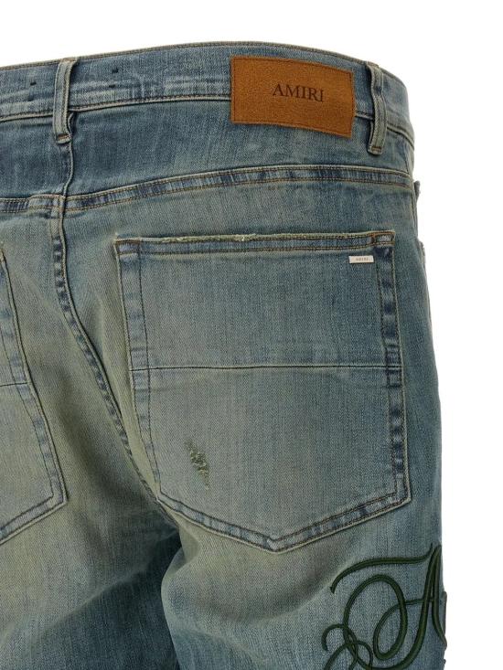 26SS 아미리 스트레이트 팬츠 AMBMJE1001 561 STORMINDIG - AMIRI