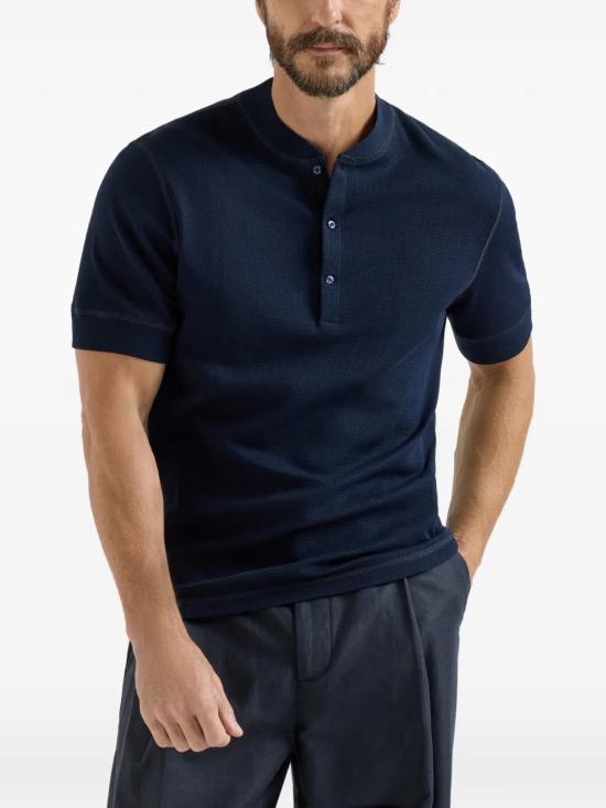 26SS 브루넬로 쿠치넬리 반팔 티셔츠 MW8661355 C4481 COBALTO - BRUNELLO CUCINELLI