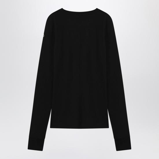 26SS 릭오웬스 몽클레어 긴팔 티셔츠 MU01F8D0189AHD Black - RICK OWENS MONCLER