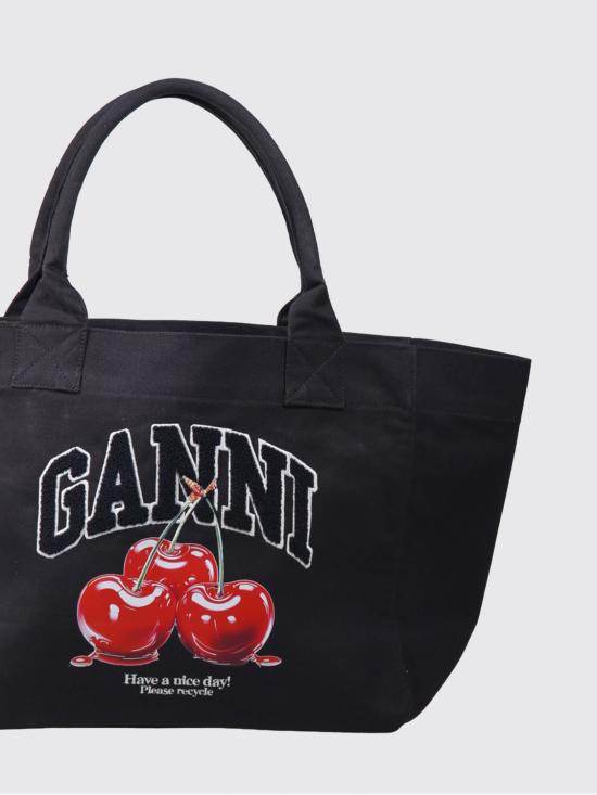 26SS 가니 미디엄 토트백 B2110038 252 Black - GANNI