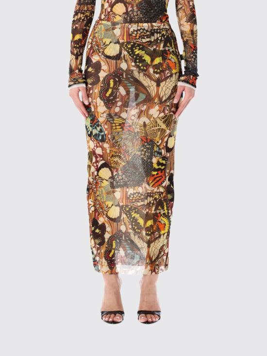 26SS 장 폴 고티에 롱 스커트 SK041M020P 1090 Yellow