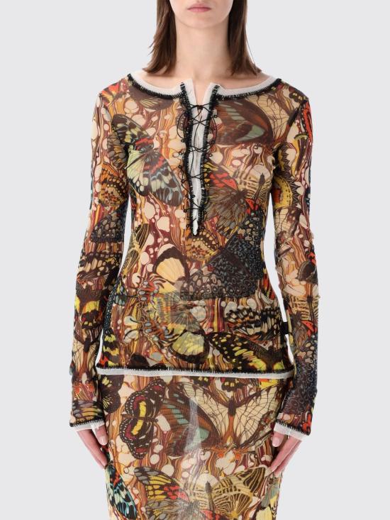 26SS 장 폴 고티에 긴팔 티셔츠 TO448M020P 1090 Yellow