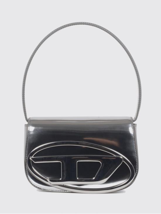 26SS 디젤 1DR 숄더백 인 미러드 레더 X08396PS202 H0535 Silver