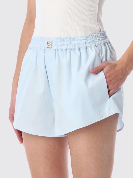 26SS MM6 메종마르지엘라 포플린 코튼 쇼츠 S52MU0135M35480 501 Blue - MM6 MAISON MARGIELA