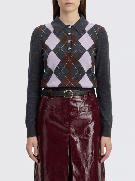 26SS 셀프 포트레이트 폴로 티셔츠 RS26185TGR Grey