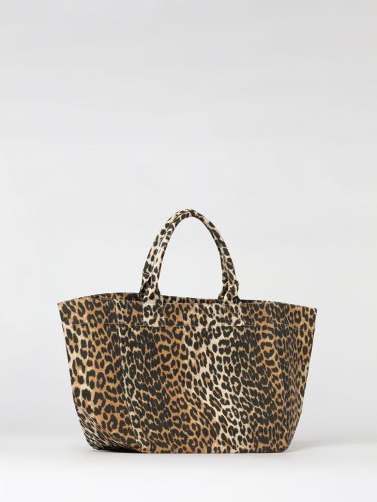 26SS 가니 레오파드 XXL 토트백 A7161 943 Brown - GANNI