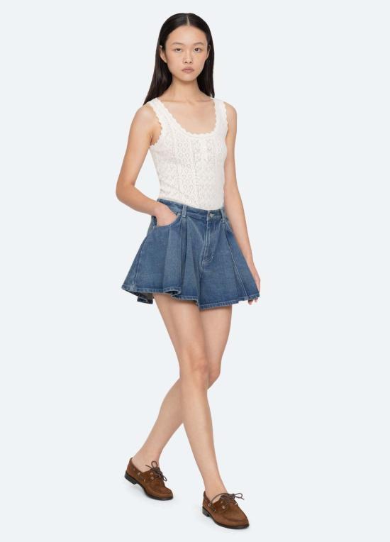  씨뉴욕 데님 숏팬츠 씨 니 스타시아 반바지 - SEA NY