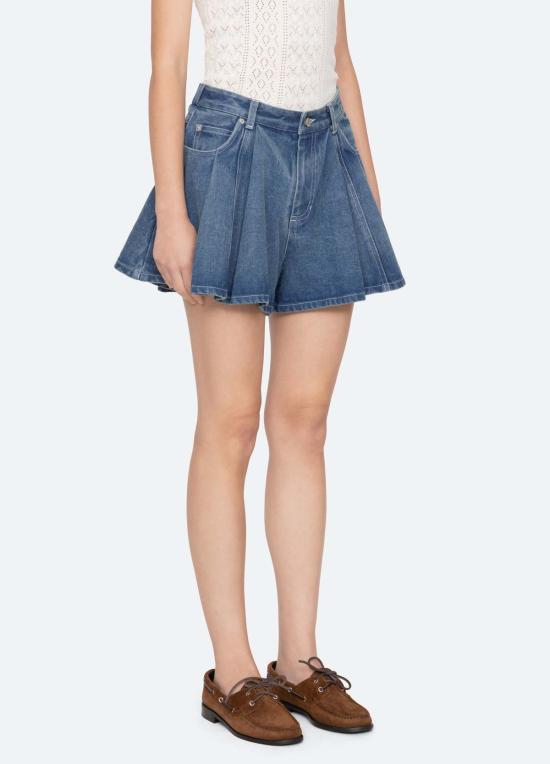  씨뉴욕 데님 숏팬츠 씨 니 스타시아 반바지 - SEA NY