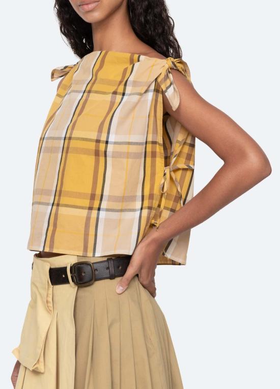  씨뉴욕 블라우스 씨 니 코플랜드 탑 옐로우 - SEA NY