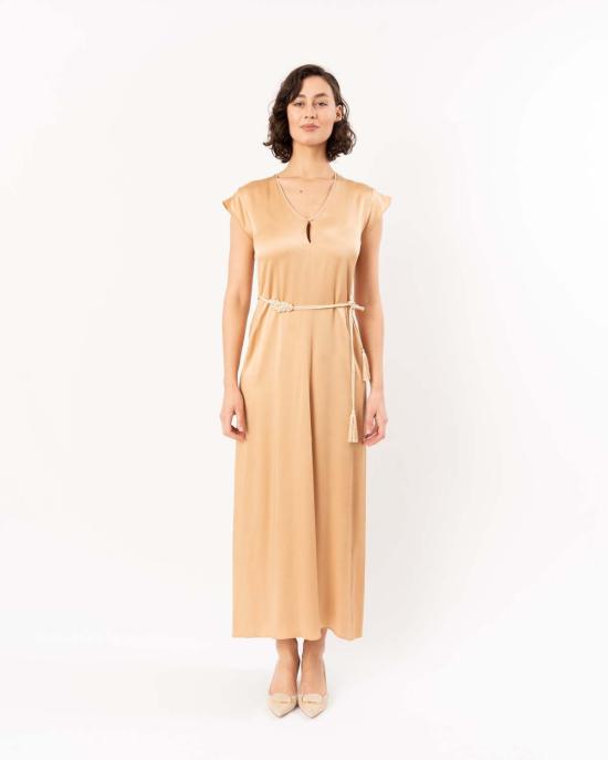  포르테포르테 롱 원피스 Forte Forte Envers 새틴 샤이니 카프탄 드레스 Paglierino - FORTE FORTE